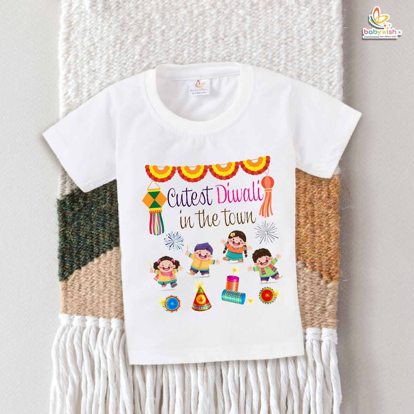 Babywish Baby Diwali T-shirt My First Diwali Cutest Diwali in the Town
