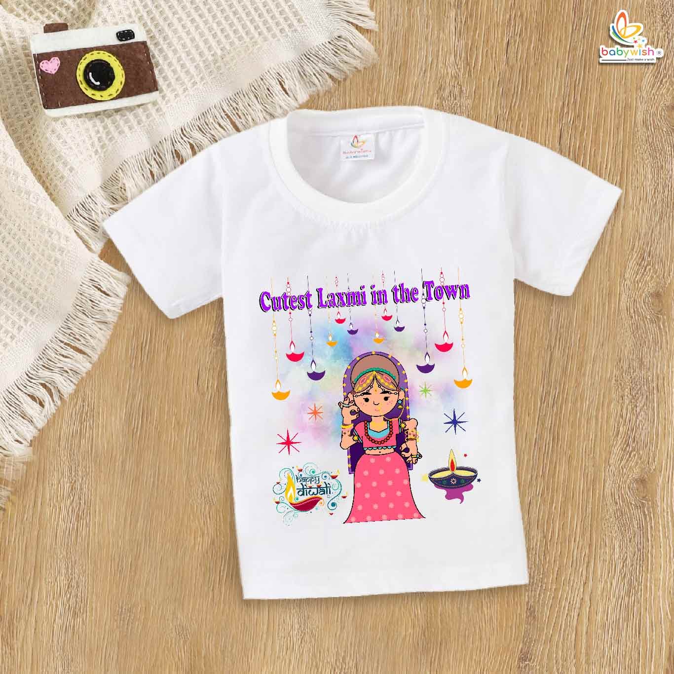 Babywish Baby Diwali T-shirt My First Diwali Cutest Laxmi in the Town