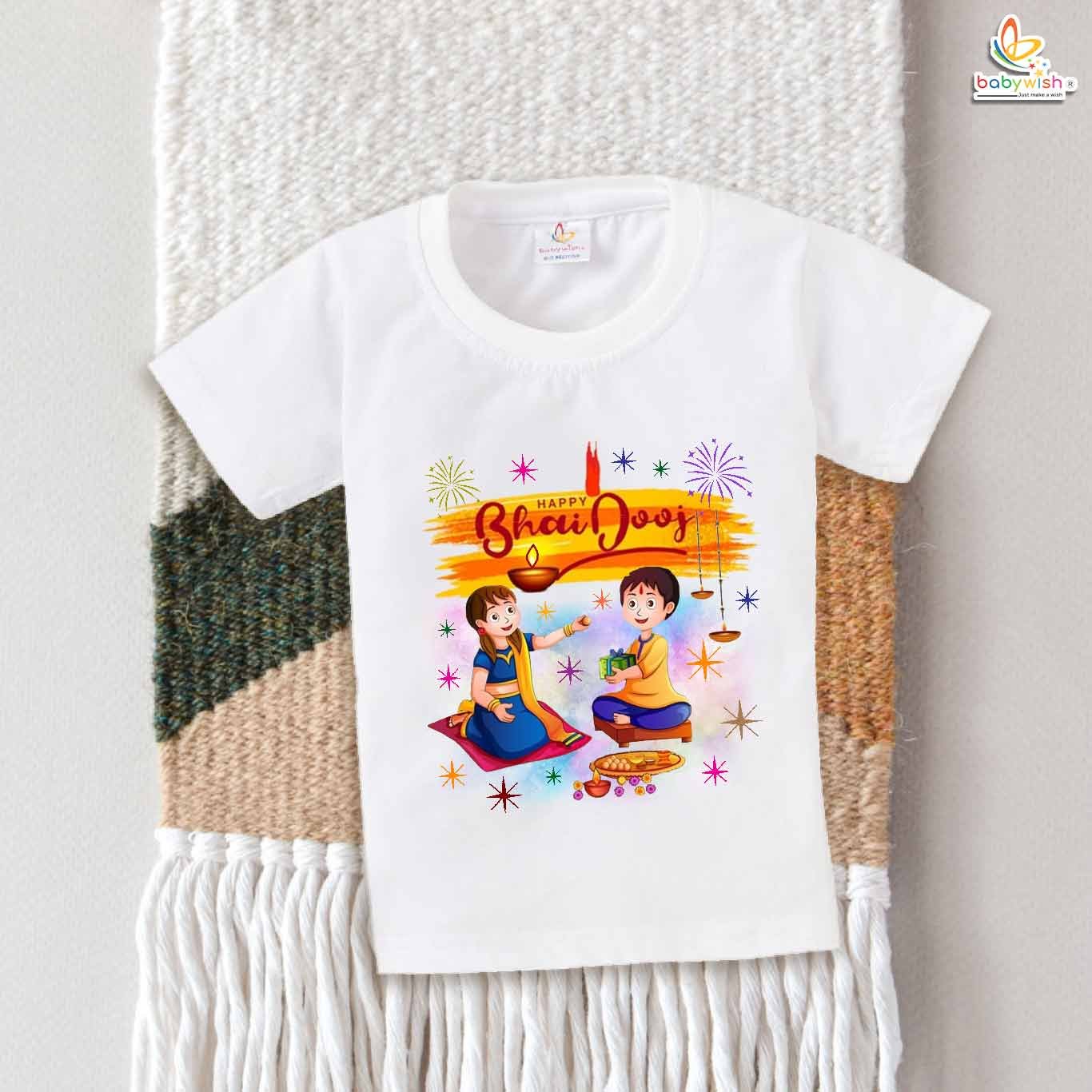 Babywish Baby Diwali T-shirt My First Diwali HAPPY BHAI DOOJ