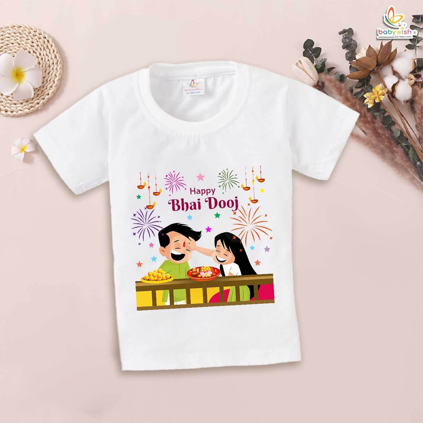 Babywish Baby Diwali T-shirt My First Diwali Happy Bhai Dooj