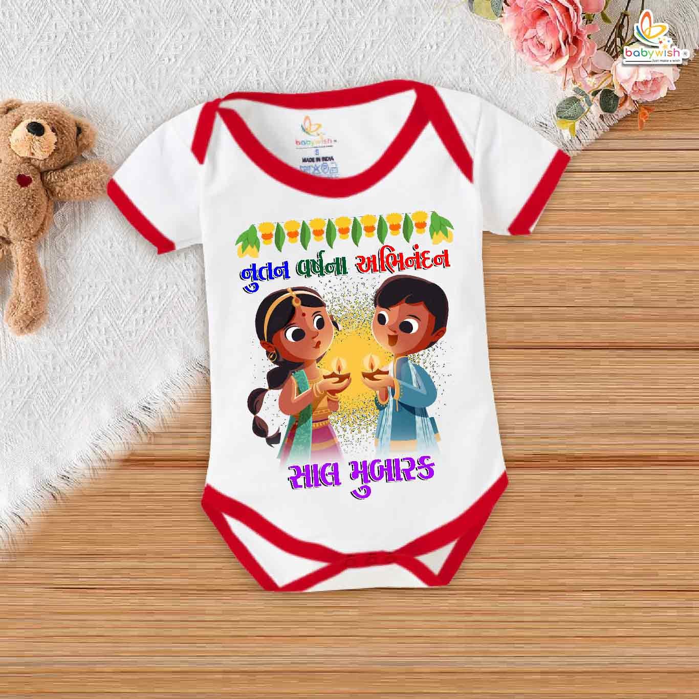 Babywish Baby Diwali Romper Bodysuit My First Diwali Diwali Ki Shubhkamna