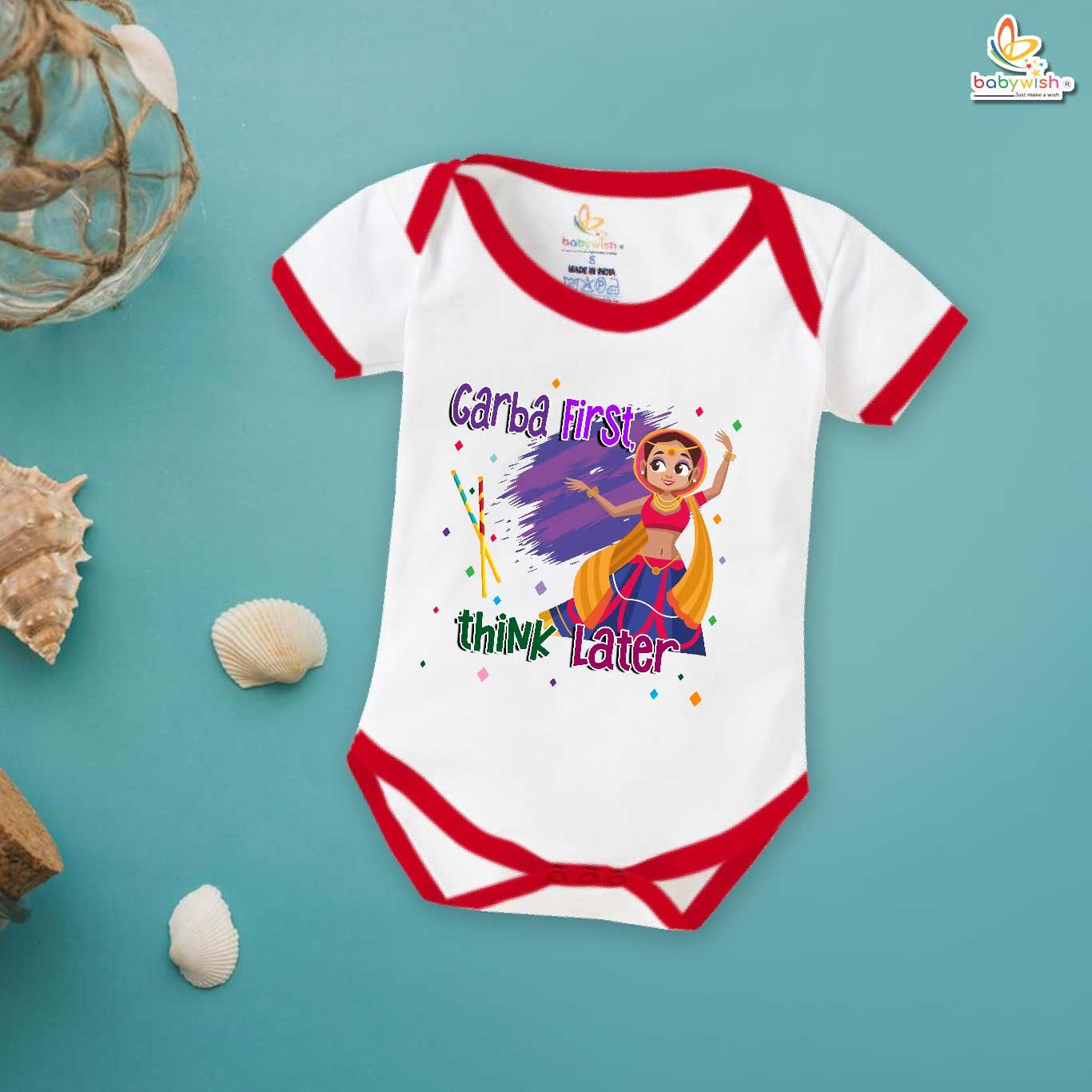 Baby Navratri Romper Bodysuit for Girls, My First Dussehra, Garba Dance in Navratri – Babywish