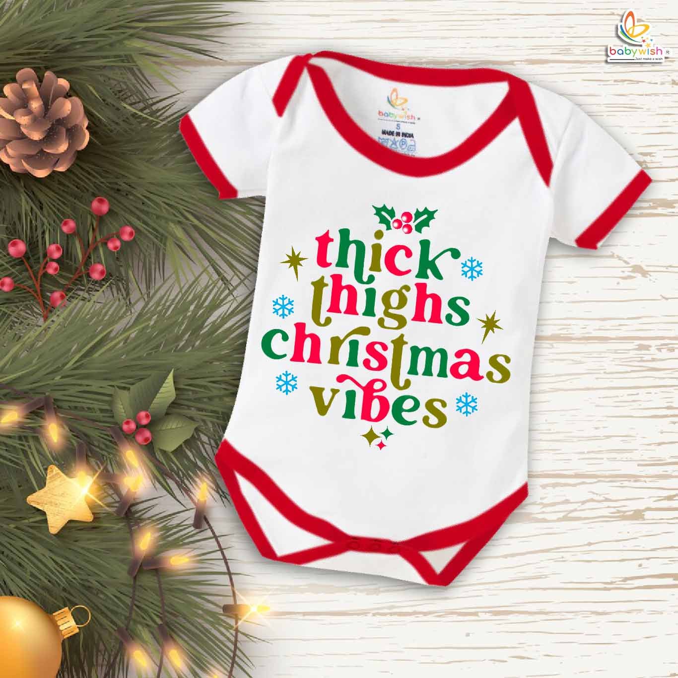 Babywish Christmas Romper Clothes My First Merry Christmas Bodysuits Thicks Thigh Christmas Vibes