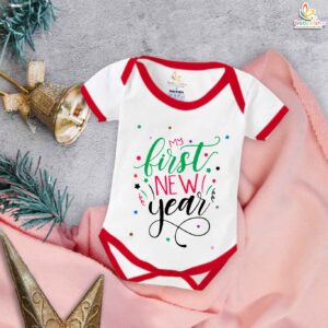 Babywish New Year Romper Clothes My First New Year Bodysuits My First New Year Quotes Printed