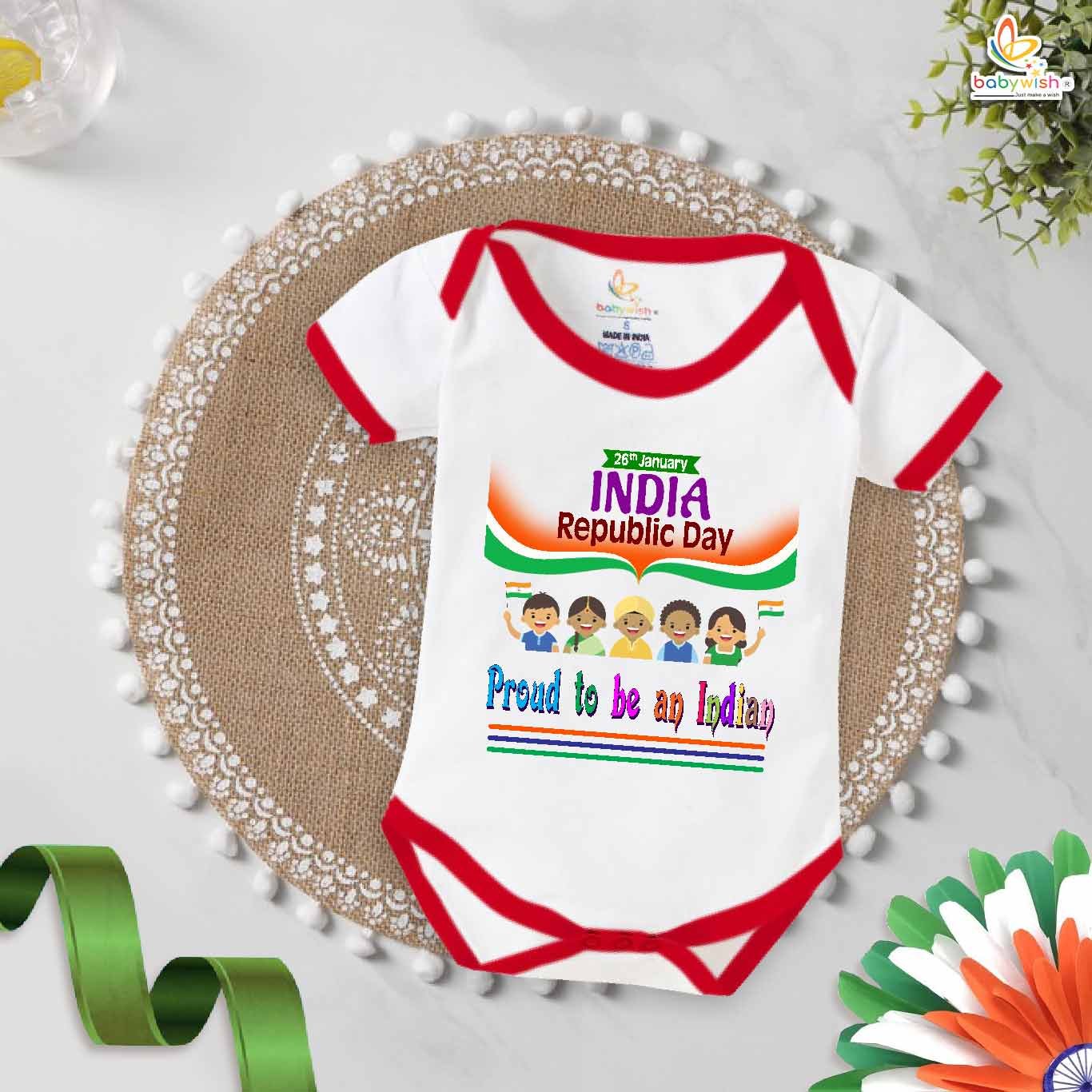 My First Republic Day Romper | 26th January Republic Day Bodysuit | Proud To Be An Indian Baby Outfit | Republic Day Baby Clothes | Babywish