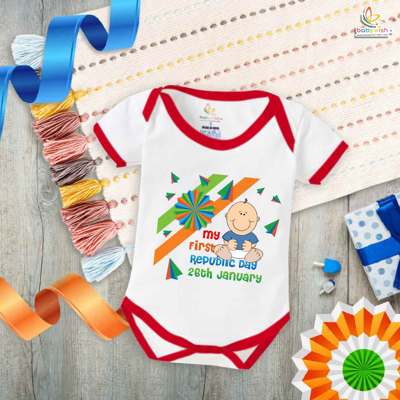 My First Republic Day outfit for baby 0-12 months