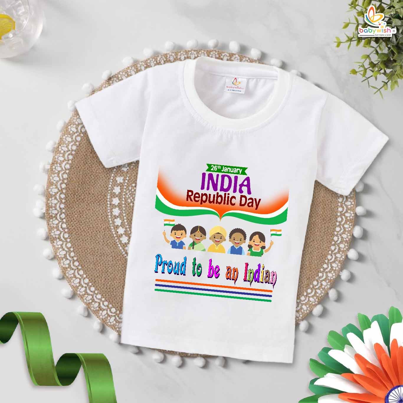 Babywish Republic Day T-shirt My First Republic Day T-shirt 26th January Republic Day Proud To Be An Indian