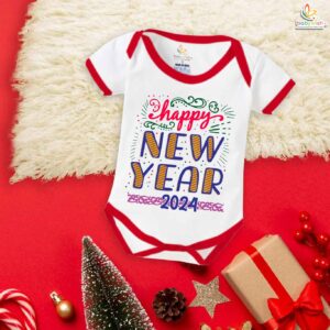 Babywish New Year Romper Clothes My First New Year Bodysuits Happy New Year Crackers Rocket