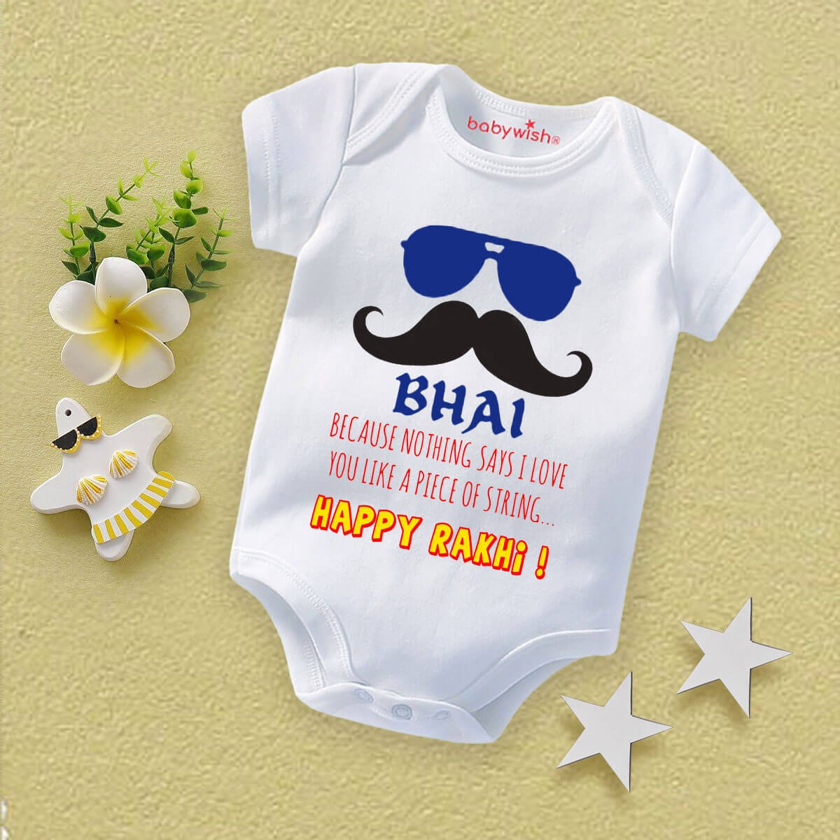 Rakshabandhan Romper for Kids, Brother Sister Matching Outfit, Cute Rakhi Festival Gift, Soft Cotton Half Sleeve Onesie for Boys & Girls – Babywish