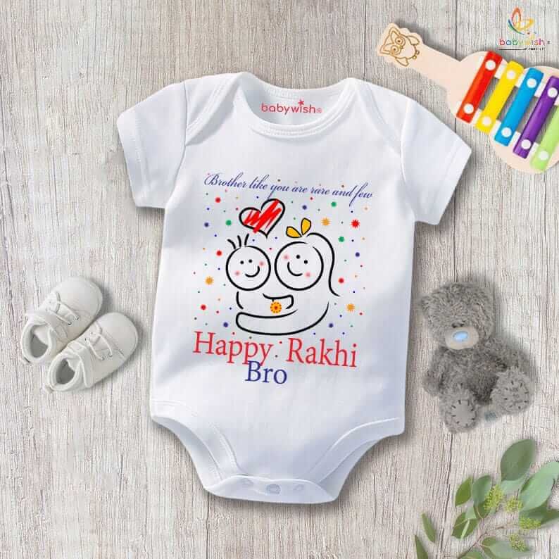 Rakshabandhan Romper for Kids Brother Sister Matching Outfit – Cute Rakhi Gift Baby Romper Dress for Siblings Babywish