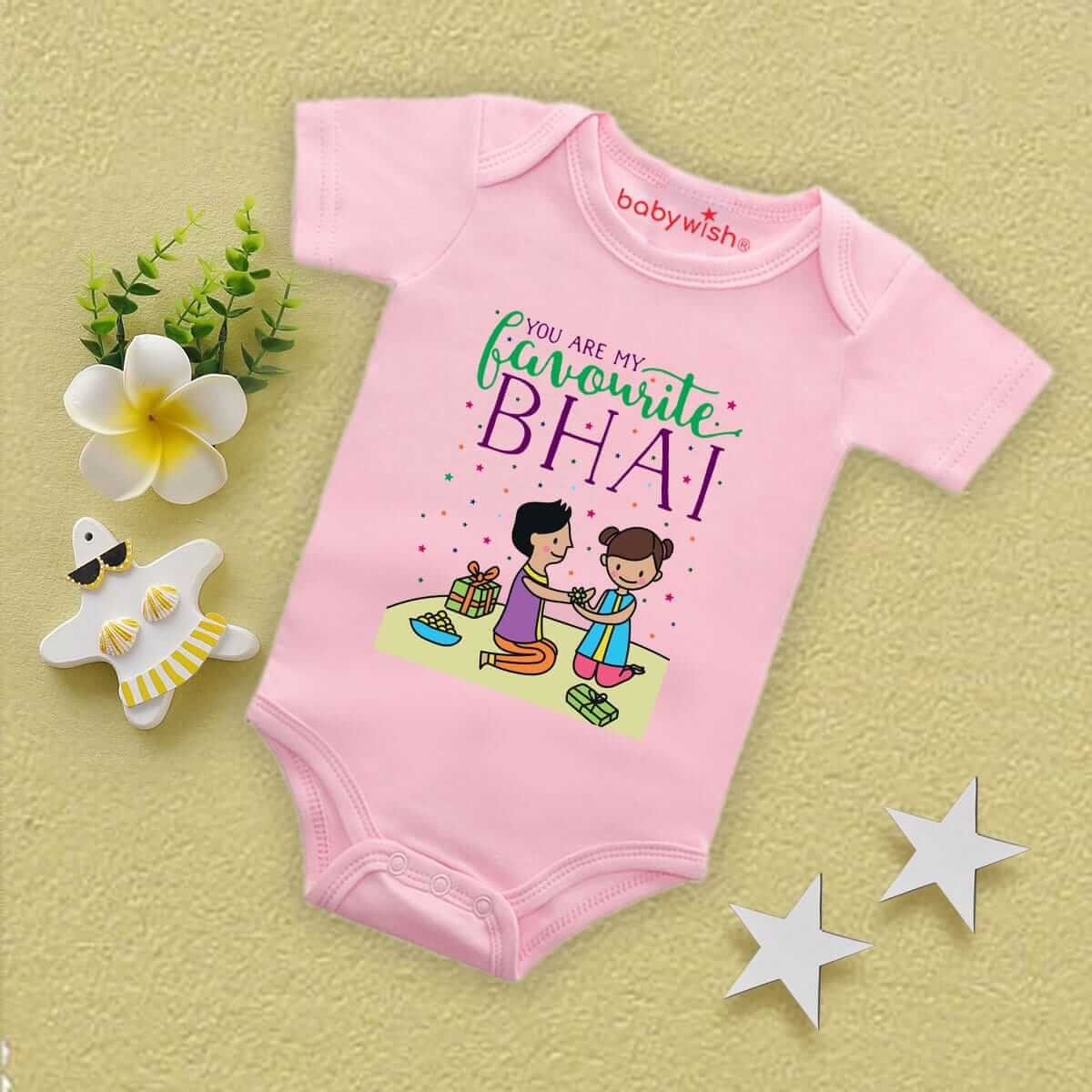 Rakshabandhan Romper for Kids, Brother Sister Matching Outfit, Cute Rakhi Festival Gift Babywear, Soft Cotton Half Sleeve Playsuit for Boys & Girls – Babywish
