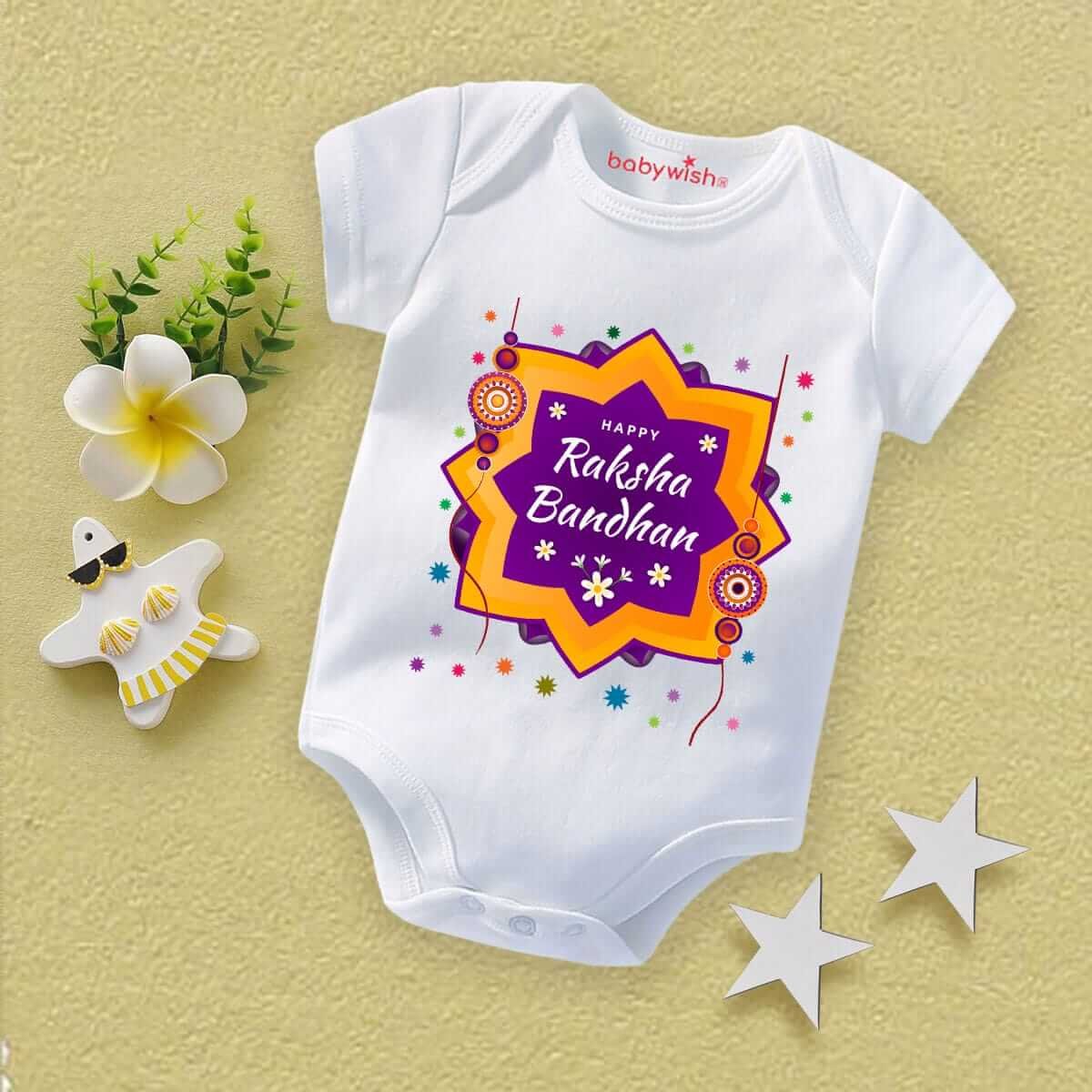 Rakshabandhan Romper for Babies – Brother Sister Matching Dress, Cute Half Sleeve Onesie, Ideal Rakhi Gift for Newborns & Toddlers – Babywish