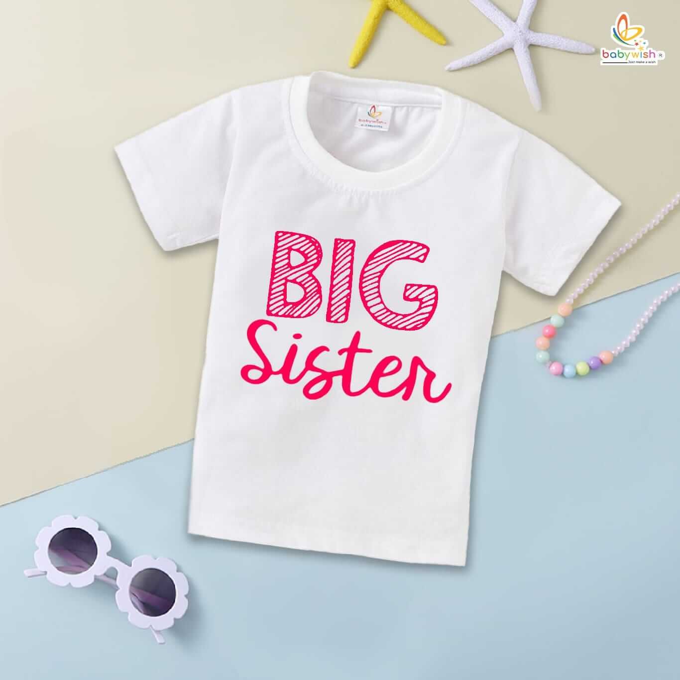Rakshabandhan T-Shirt for Brother and Sister – Matching Cotton Tee, Cute Rakhi Gift Outfit, Half Sleeve Kids Topwear for Siblings Babywish