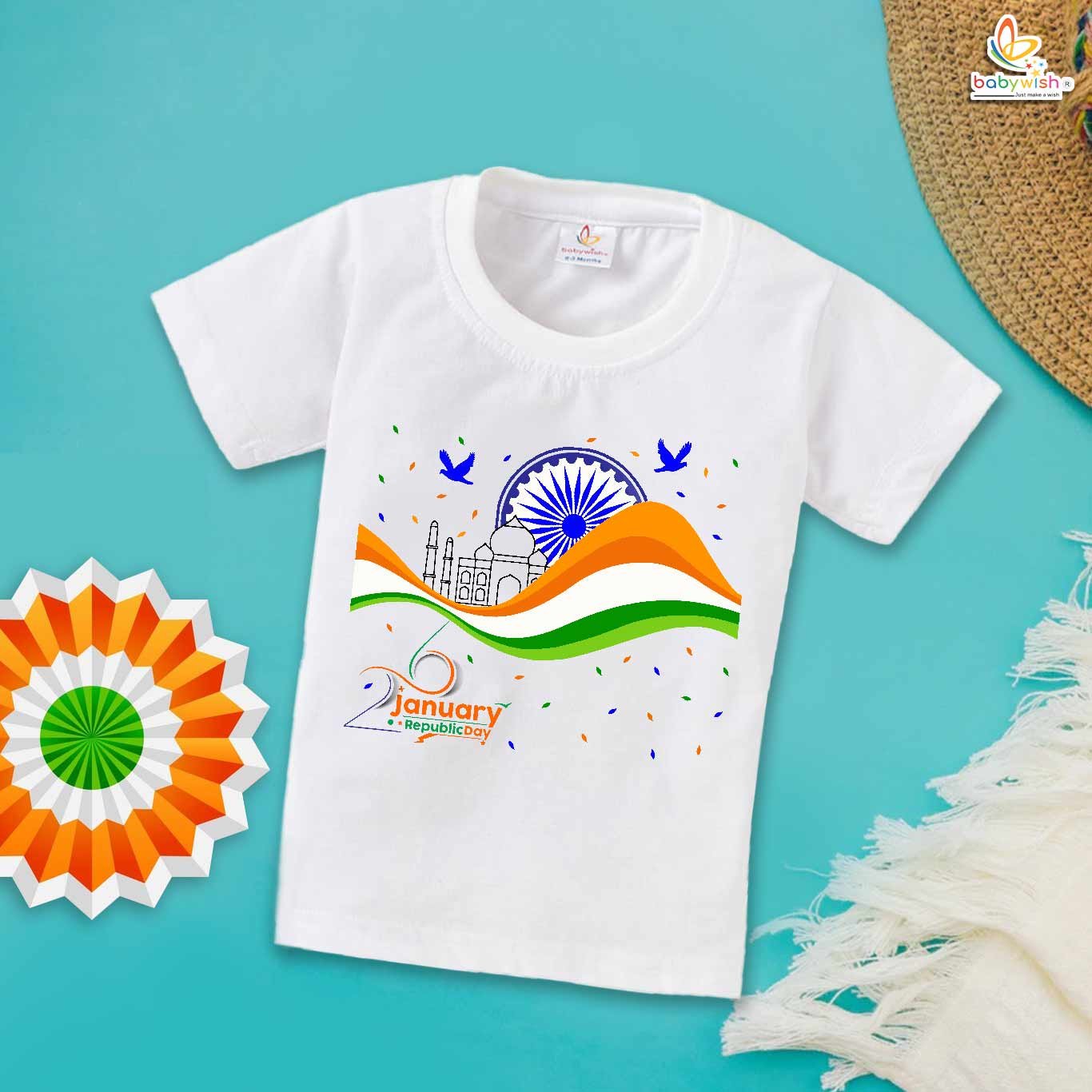 Babywish Republic Day T-shirt My First Republic Day T-shirt 26th January Republic Day 3 Color