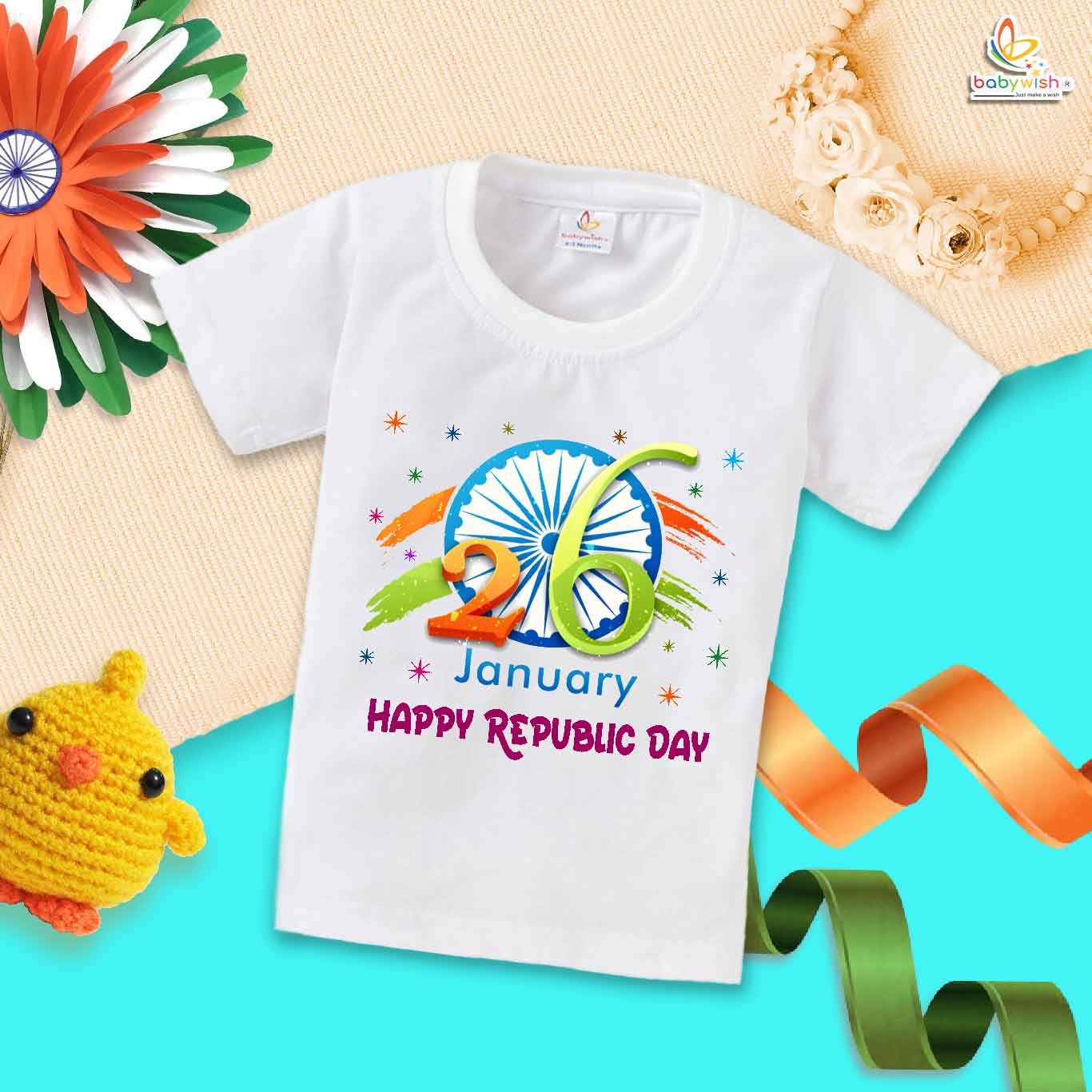 Happy Republic Day T-shirt for Kids