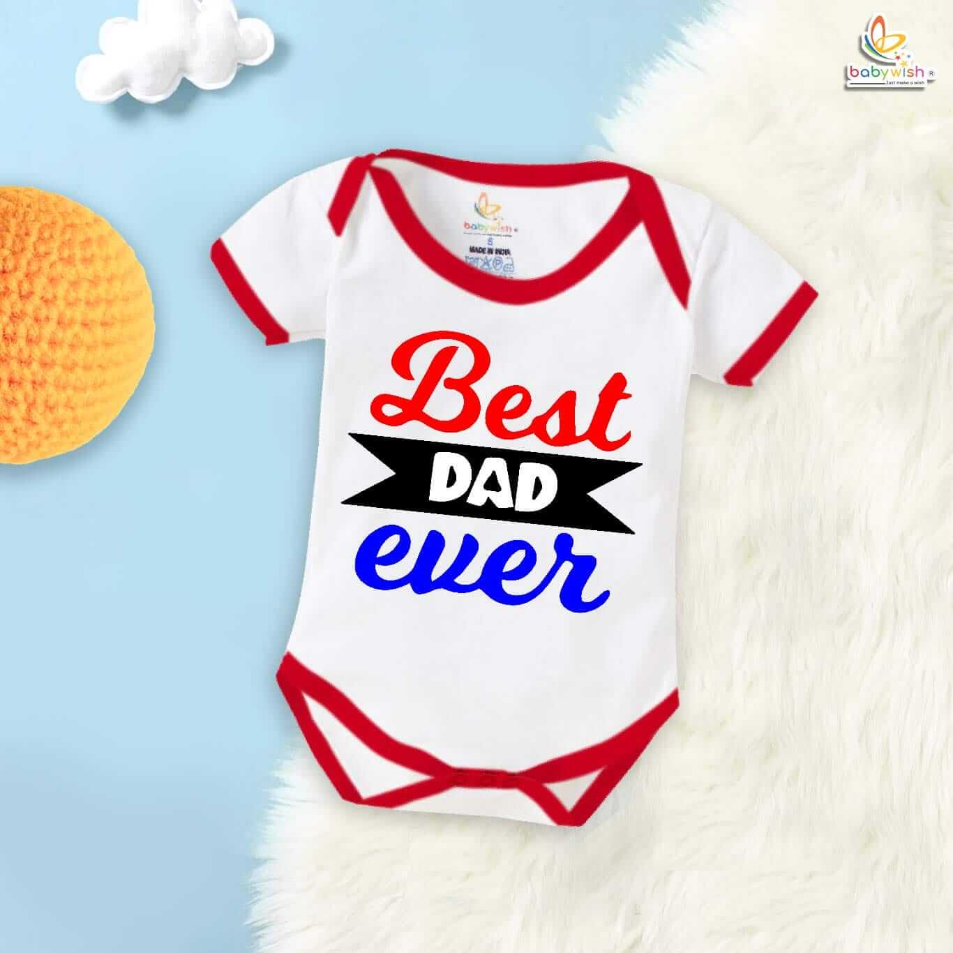 Best Dad Ever Romper – Father and Baby Matching Bodysuit – Adorable Baby Clothes for Daddy’s Little One – Soft Cotton Infant Outfit – Perfect Father’s Day Gift – Babywish