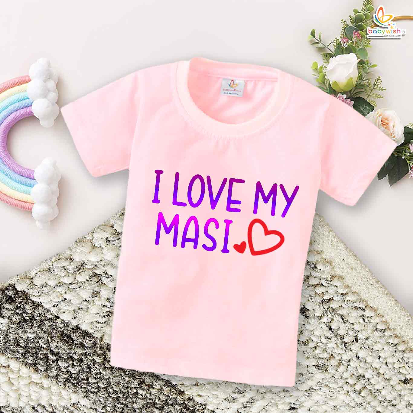I Love My Masi – Cute Maasi T-shirt for Babies & Toddlers | Perfect Gift for Masi | Babywish - Image 3