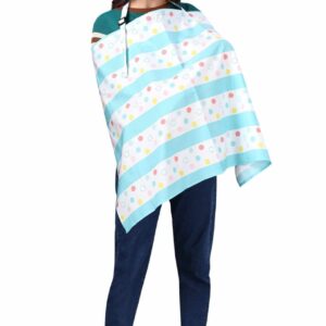 Nursing covers for Mother Breathable feeding cover for Breastfeeding 360° Coverage Protection Cover - Blue Strip Floral