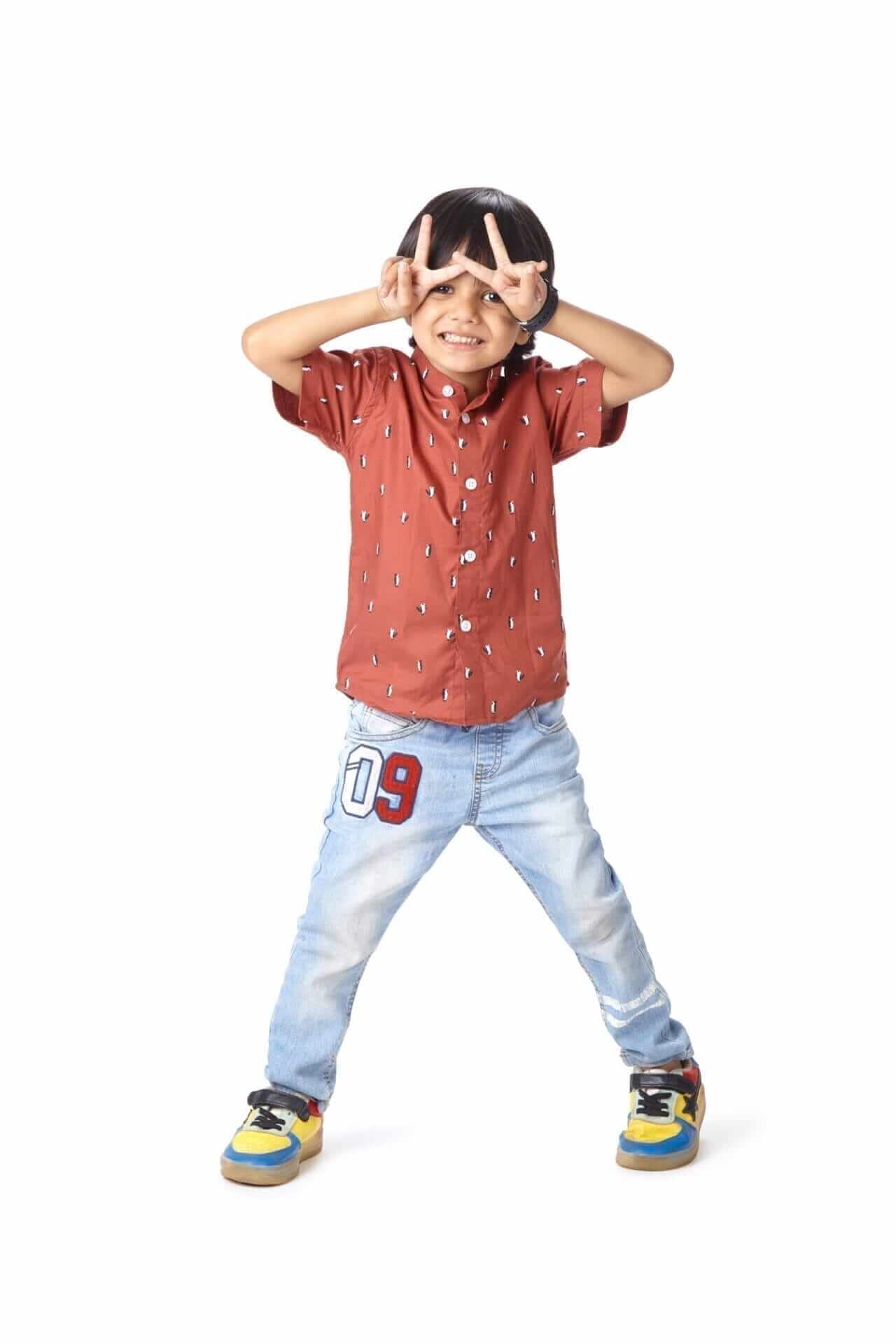 Kids Full Sleeve Shirt for Boys & Girls | Penguin Printed Theme Toddler Shirt | Summer & Winter Top Wear | Soft, Comfortable, Durable Kids Clothes for Everyday Use