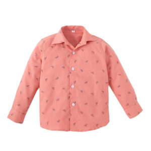 Toddler Boys Full Sleeve Shirt – Peach Helicopter Print Casual Shirt for Kids and Baby Boys – Fun and Comfortable Everyday Outfit – Babywish