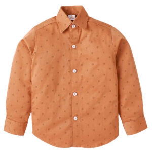 Toddler Boys Full Sleeve Shirt – Peach Trident Print Casual Shirt for Kids and Baby Boys – Stylish and Comfortable Everyday Outfit – Babywish