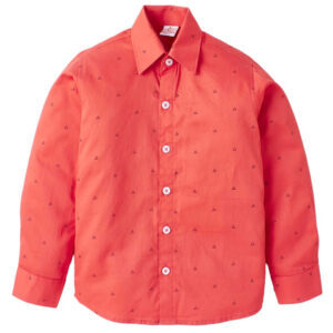 Toddler Boys Full Sleeve Shirt – Red Trident Print Casual Shirt for Kids and Baby Boys – Stylish Comfortable Outfit for Daily Wear – Babywish