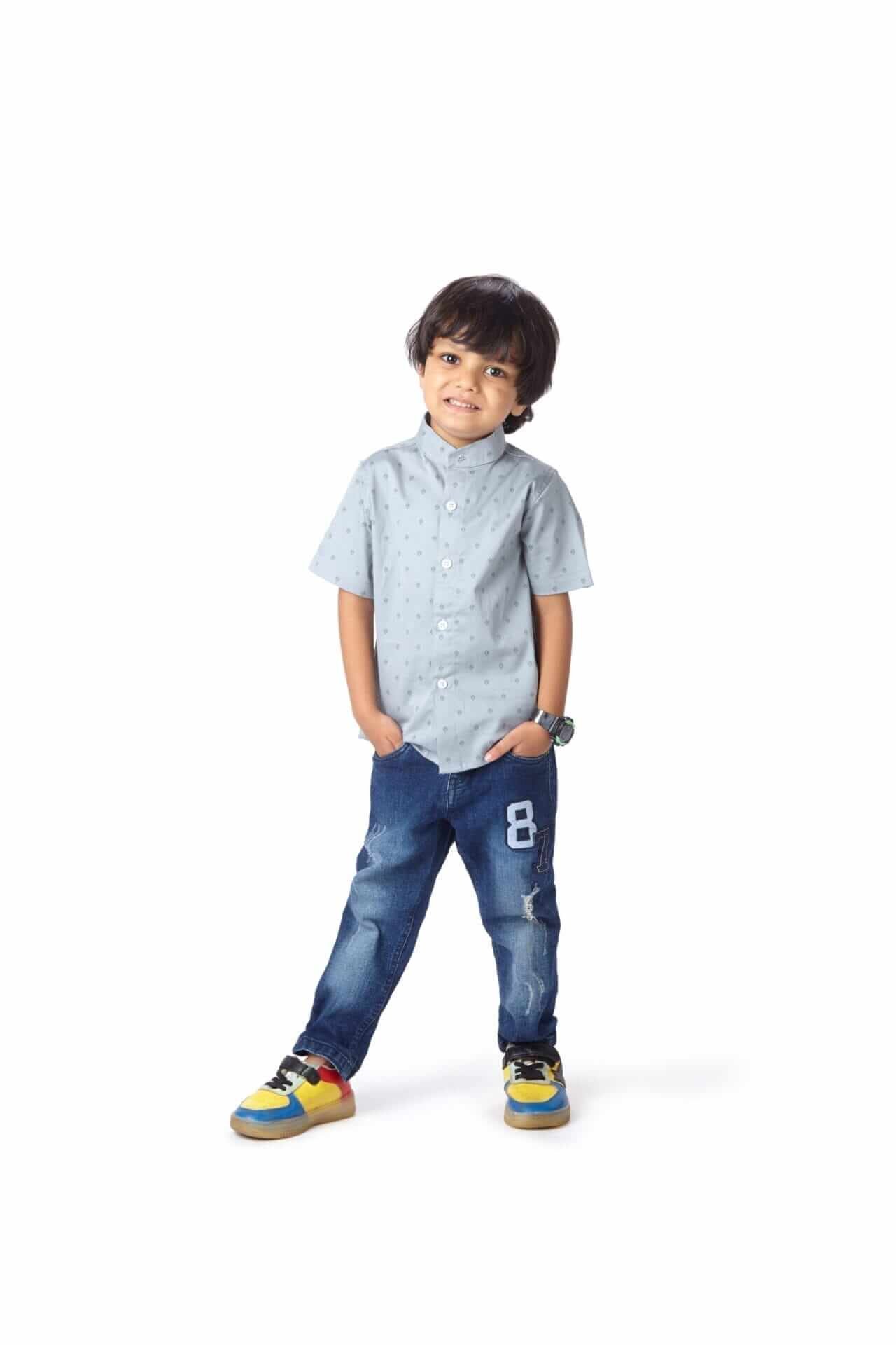 Kids Full Sleeve Shirt for Boy’s and Girl’s Half Sleeve V Neck Theme Toddler Shirt Summer and Winter Top wear Kids Clothes