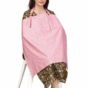 Nursing covers for Mother Breathable feeding cover for Breastfeeding 360° Coverage Protection Cover - Pink Polka Floral