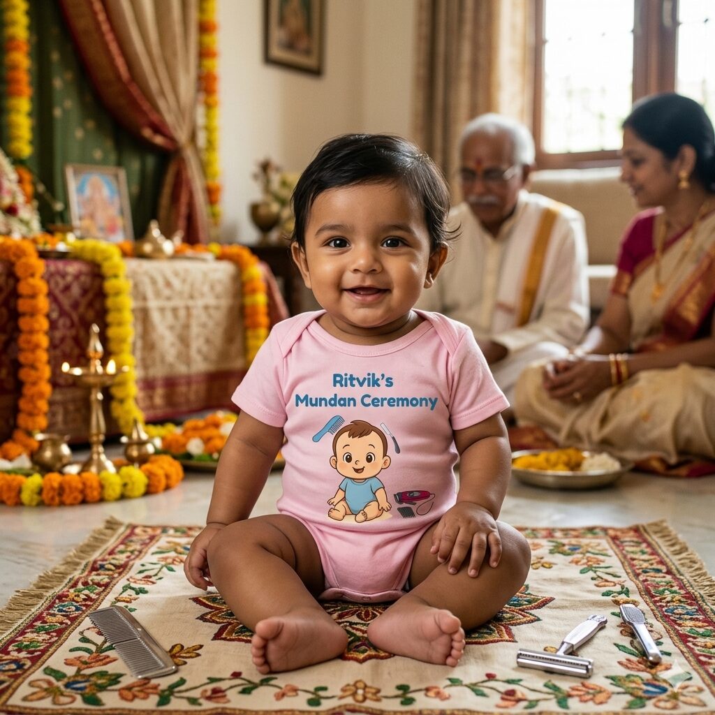 Mundan Ceremony Baby Romper