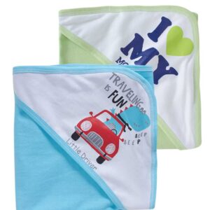 Baby Hooded Towels for Newborn – Combo Multicolor Bath Towels for Boys & Girls, Soft Absorbent Infant and Kids Hooded Towels, Cozy Baby Bath Wraps