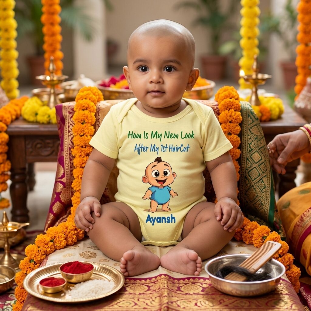 Personalized Baby Mundan Tshirt