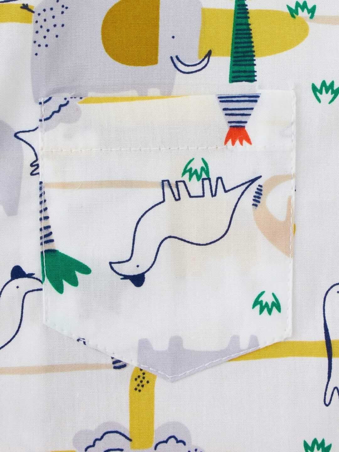 Kids Sleepsuit for Baby Boys and Girls Long Sleeve Topwear and Pajamas Set Baby Clothing Sleepwear Set Yellow Elephant Print for Newborns and Toddlers - Image 4