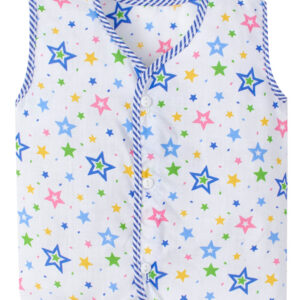 Sleeveless Cotton Baby Vests with Star Print | Babywish