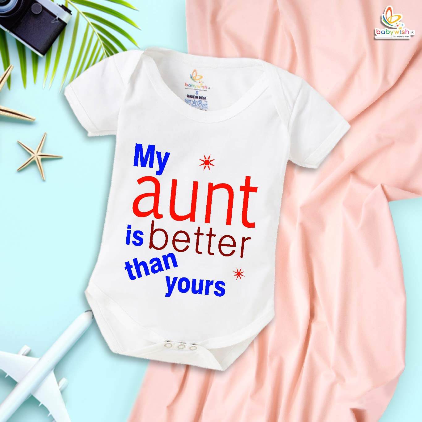 My Aunt Is Better Than Yours Baby Romper | Cute Aunt Love Baby Onesie for Newborn Boys & Girls | Soft Cotton Funny Baby Bodysuit – Babywish - Image 2