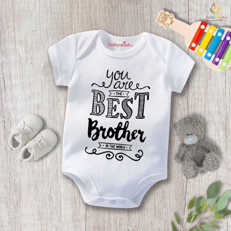 Cute Rakshabandhan Romper for Kids, Brother Sister Matching Outfit, Soft Cotton Half Sleeve Onesie, Perfect Rakhi Gift Dress for Boys and Girls Babywish