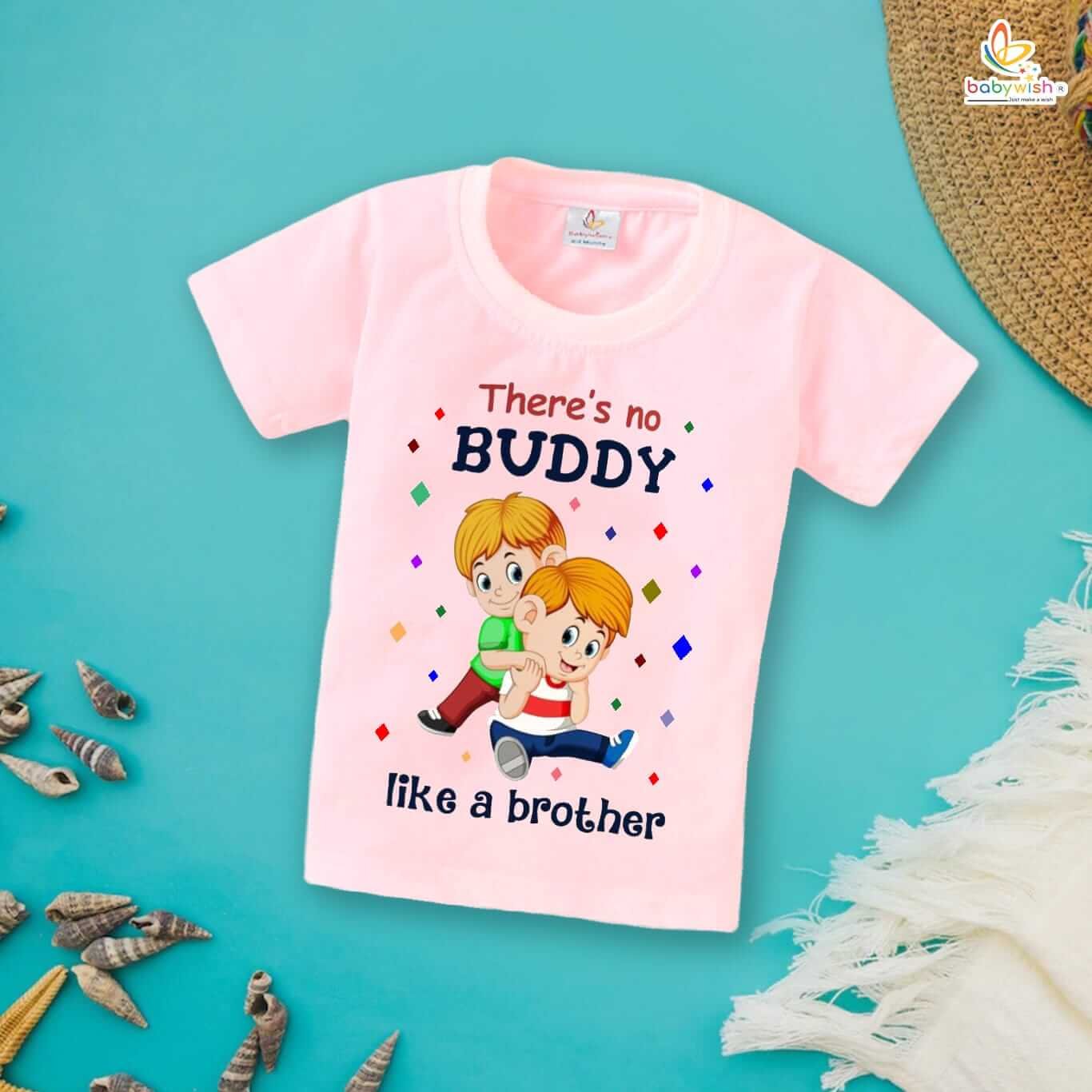 Cute Rakshabandhan T-Shirt for Kids, Brother Sister Matching Outfit, Soft Cotton Half Sleeve Topwear, Perfect Rakhi Gift Tee for Boys and Girls Babywish