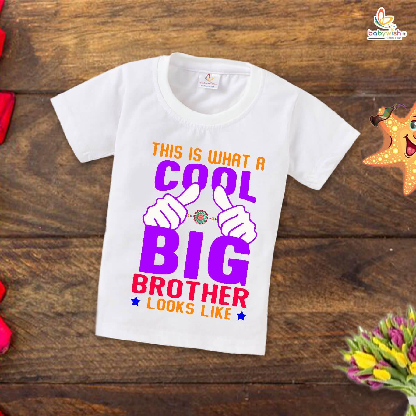 Cute Rakshabandhan T-Shirt for Kids, Brother Sister Matching Outfit, Stylish Half Sleeve Topwear, Perfect Rakhi Gift Tee for Boys and Girls Babywish