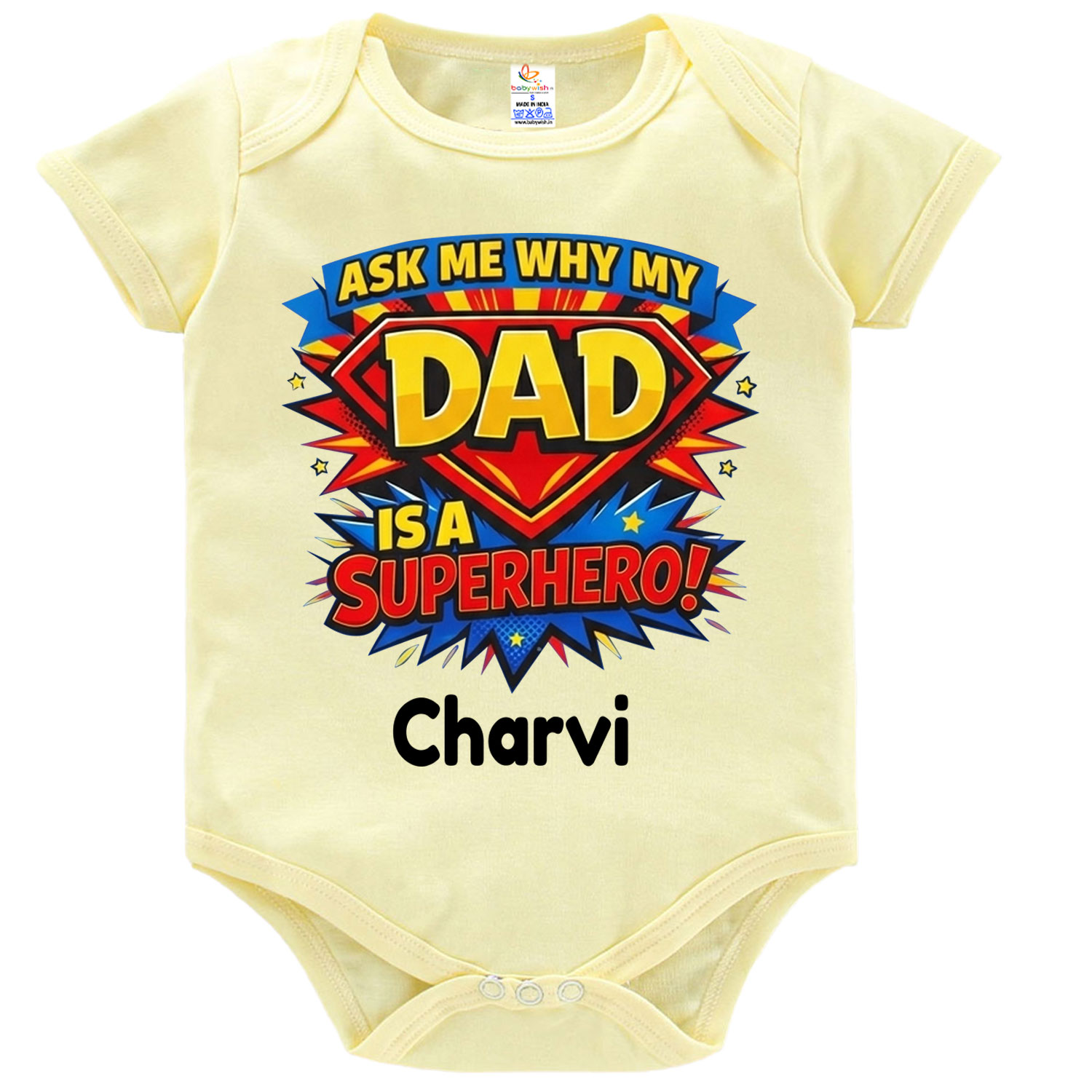Soft Cotton Father’s Day Baby Romper