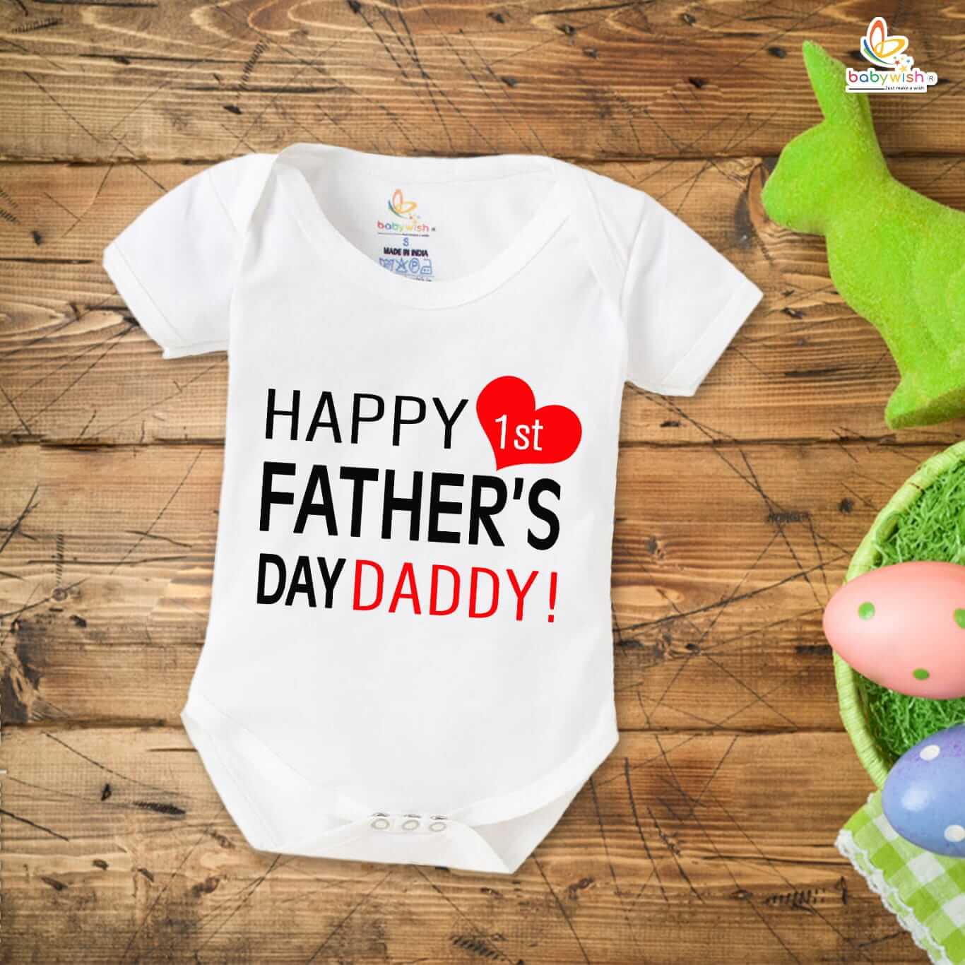 Father’s Day Special Baby T-Shirt & Romper Combo Set | My 1st Father’s Day Matching Outfit for Baby Boy & Girl | Babywish - Image 3