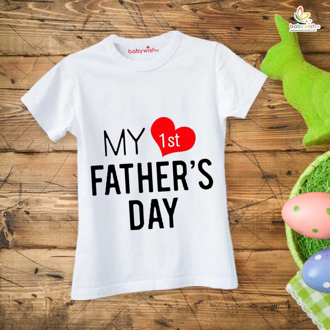 Father’s Day Special Baby T-Shirt & Romper Combo Set | My 1st Father’s Day Matching Outfit for Baby Boy & Girl | Babywish - Image 2