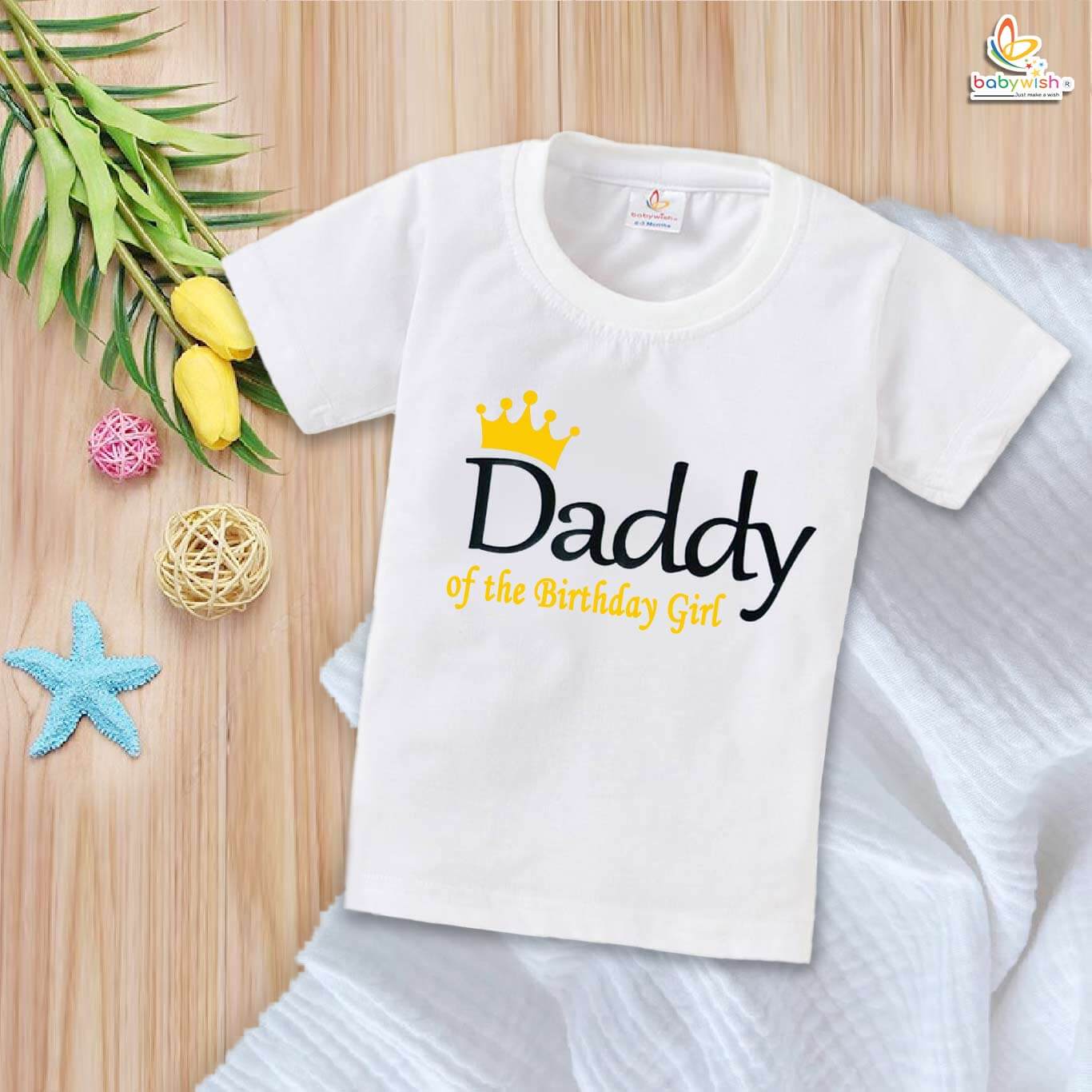 Daddy of the Birthday Girl T-Shirt – Cute Birthday Shirt for Dad | Matching Family Birthday Party Outfit for Girl’s Celebration by Babywish