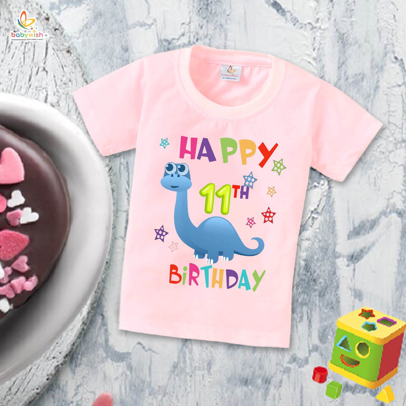 Eleven Year Birthday Unisex T-Shirt Half Sleeve Round Neck Topwear tee for kids