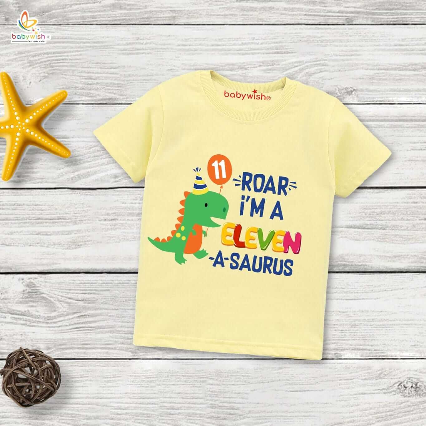 Eleven Year Birthday Unisex T-Shirt Half Sleeve Round Neck Topwear tee for kids