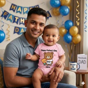 fathers day baby romper