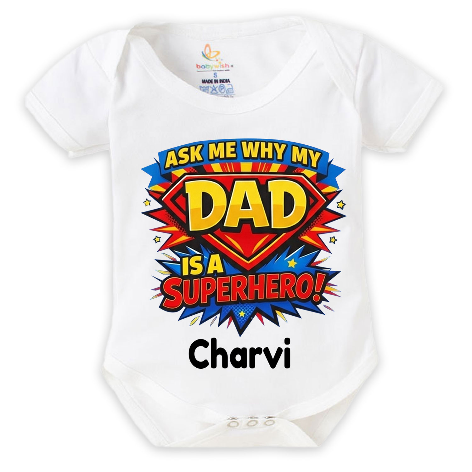 Soft Cotton Father’s Day Baby Romper