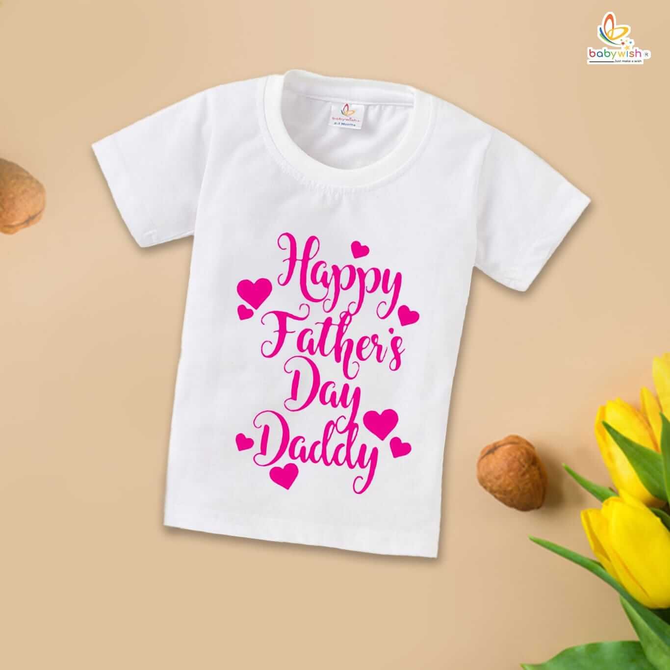 Dad’s Day Special T-Shirt for Kids – Unisex Half Sleeve Top for Boys & Girls | Cute Father’s Day Gift Idea from Son or Daughter | Babywish