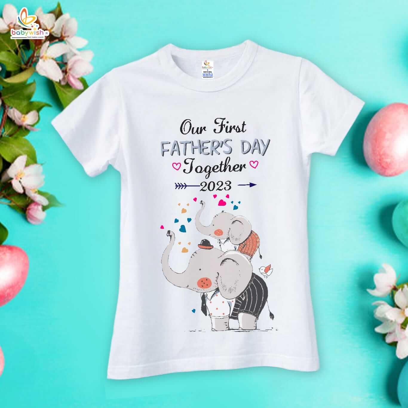Father’s Day Matching Father and Baby T Shirt Combo | Our First Father’s Day Together Printed Dad & Baby Outfit Set | Family Matching Clothes for Baby 0-3 Years Men S-XXL Babywish - Image 2