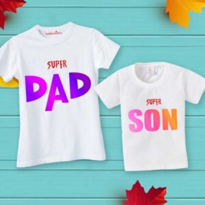 Dad Super Son Matching T-Shirt