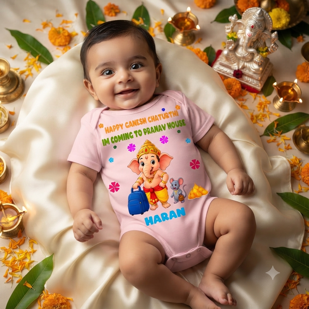Ganesh Chaturthi baby dress
