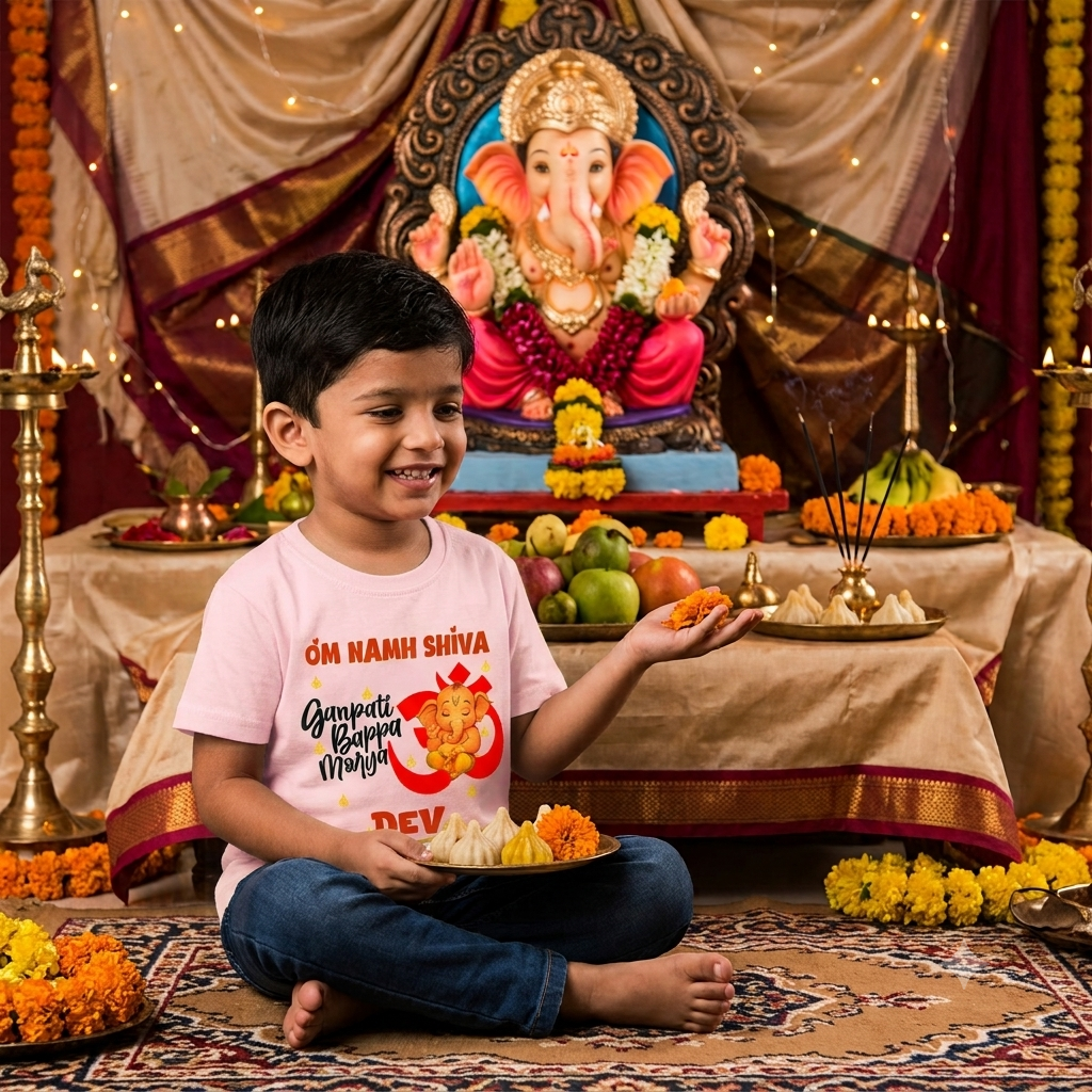 Ganesh Chaturthi T-Shirt for Kids